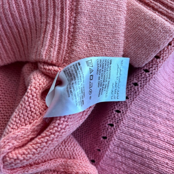 Chico's Women’s Linen Blend Coral Cardigan Sweater Sz 1 - Picture 7 of 10